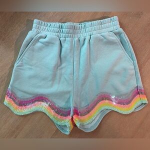 QOS Women's Rainbow Trim Shorts